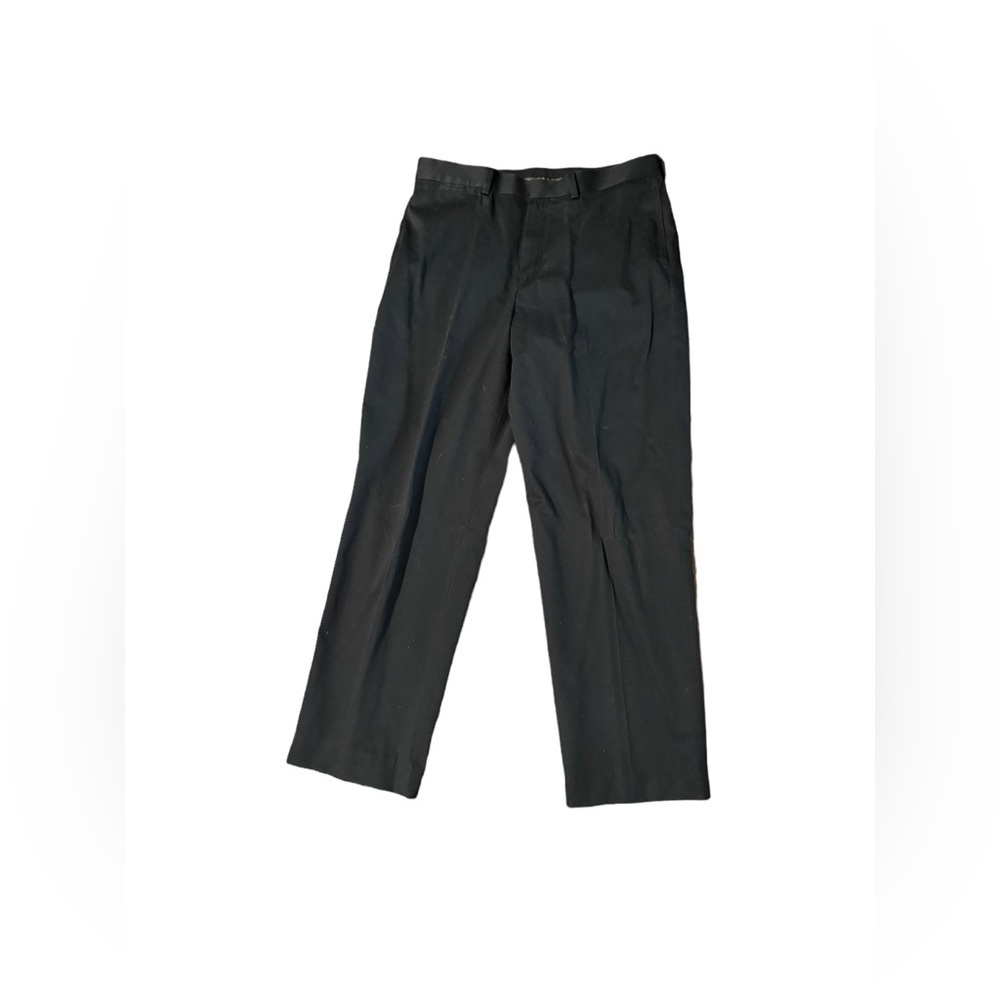 LL Bean Black 35/30 Men’s Straight Leg Natural Fit Dress Chino Pants Pleated